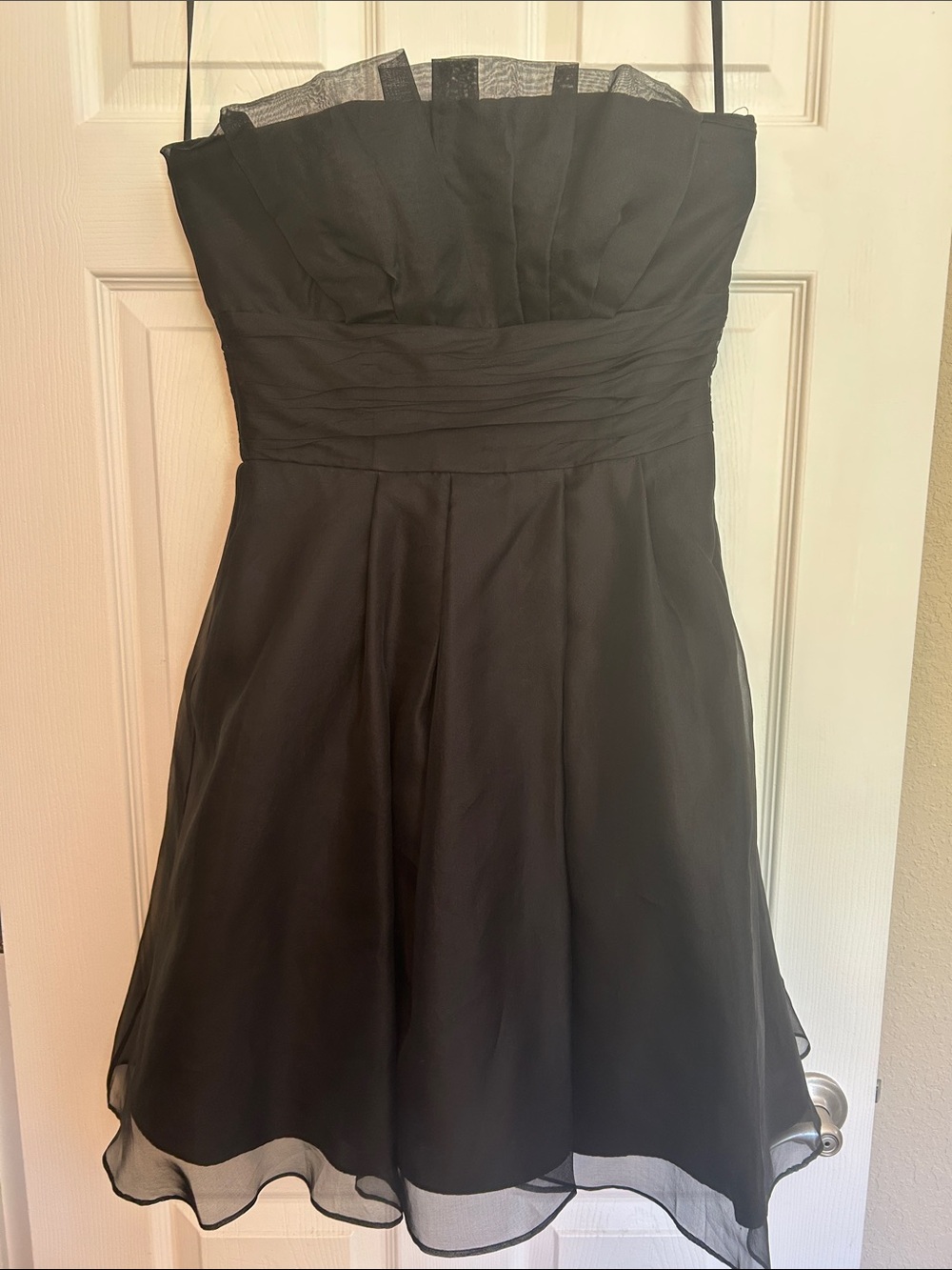White House Black Market Black Strapless Fit-and-Flare Dress